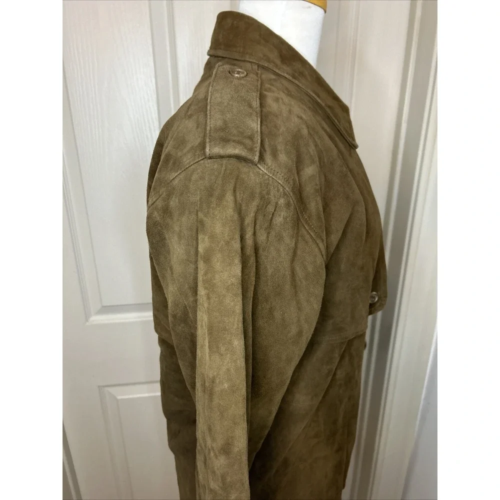 Vintage Ellen Tracey Neiman Marcus, Women's Jacket/Shirt, Size 8  Brown Suede - Picture 10 of 16